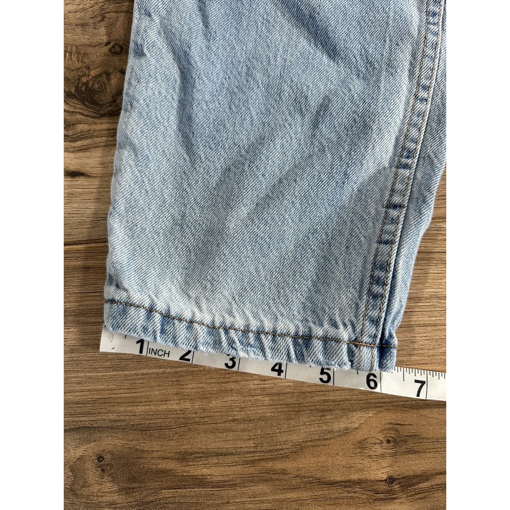 Aeropostale Women's Size 6 Mom Jeans Distressed Blue Light Wash Raw High Rise - Picture 3 of 10